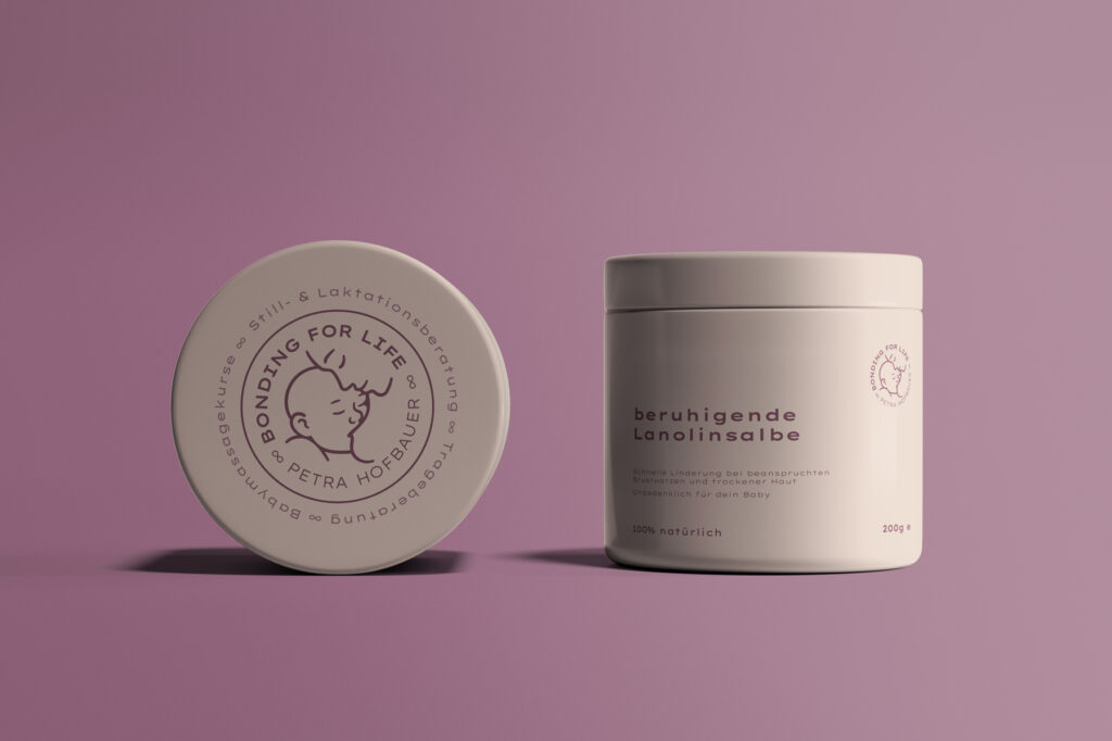 Verpackungsdesign Lanolinsalbe – Bonding for Life